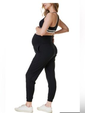 Black stretchy maternity pants NEW